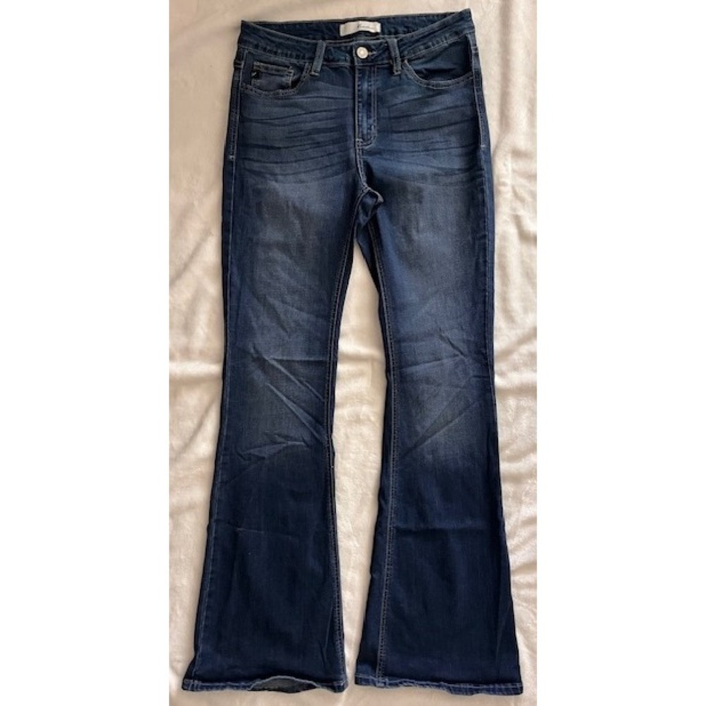 Kancan Flare Jeans dark wash whiskers size 11/29‎